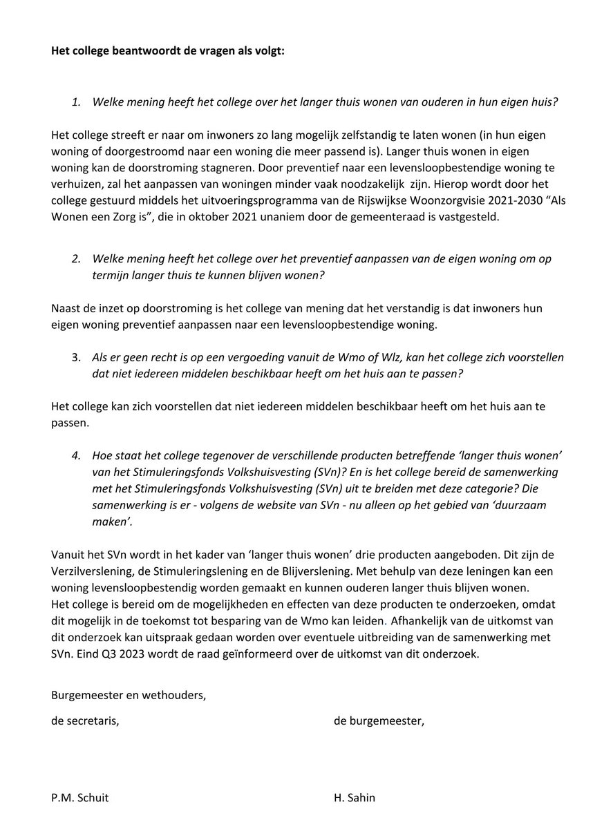 Het seniorenjournaal.nl besteedt aandacht aan onze schriftelijke vragen over de inzet van producten van <a href="/SVn_financier/">SVn</a> om langer thuis te kunnen wonen in de <a href="/Gem_Rijswijk/">Gemeente Rijswijk</a>. 👍