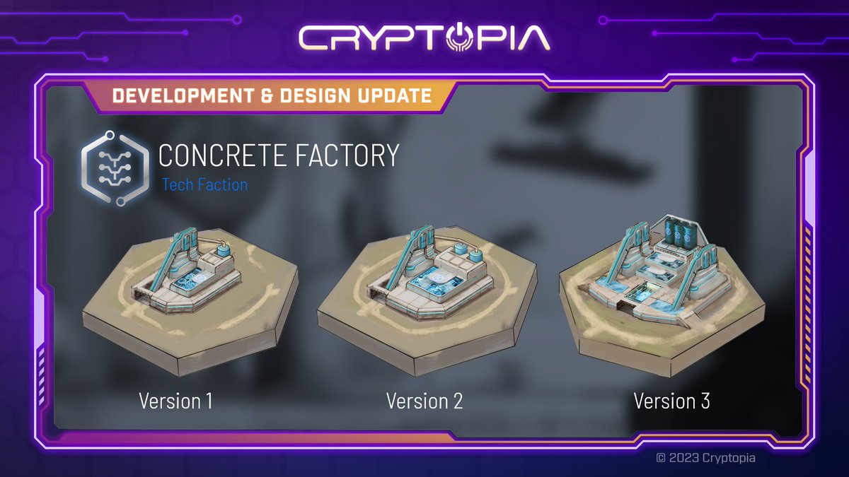 CryptopiaOFCL's tweet photo. Development &amp; Design update

Discover Tech faction's Concrete Factory concept art in Cryptopia - where technology and construction converge for a cutting-edge future. Stay tuned!

https://t.co/PM5LmTwiVi
https://t.co/wpZTUWORF7

#Cryptopia #Cryptopiadesign #Cryptopiadevelopment https://t.co/wSqvl6QrMV