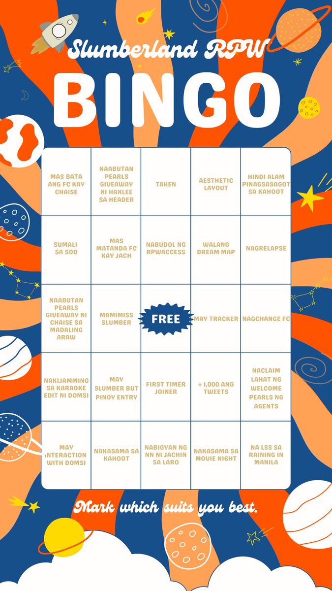ㅤ

❨ ✦ ❩  LAST ACTIVITY
               
Relapse? DML? Plus pearls? C’mon and fit whatever that fancies in this BINGO CARD SLUMBER EDITION! Take as many as you like. Take it like it’s a trip down the memory lane! QRT or reply below your result!

ㅤ