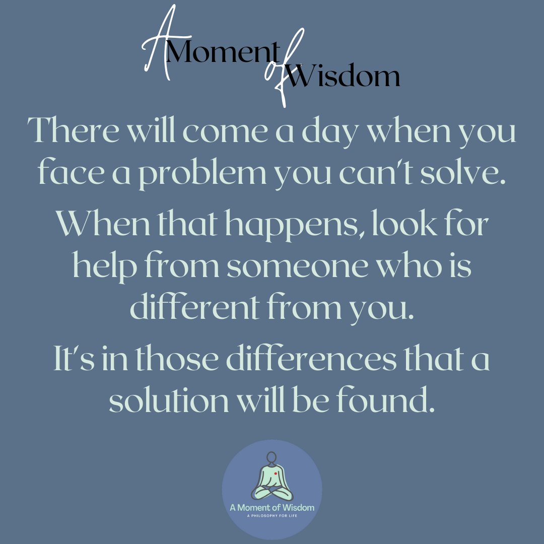 NaitureWithin's tweet image. Don&apos;t turn your back on those different from you, embrace them.

#ProblemSolving
#SeekingHelp
#DifferentPerspectives
#CollaborativeSolutions
#DiversityInProblemSolving
#EmbraceDifferences
#UnsolvableProblems
#FindingSolutions
#TeamworkInChallenges
#UniquePerspectives