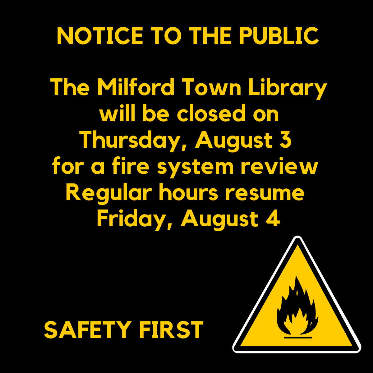 Milford Town Library tweet media