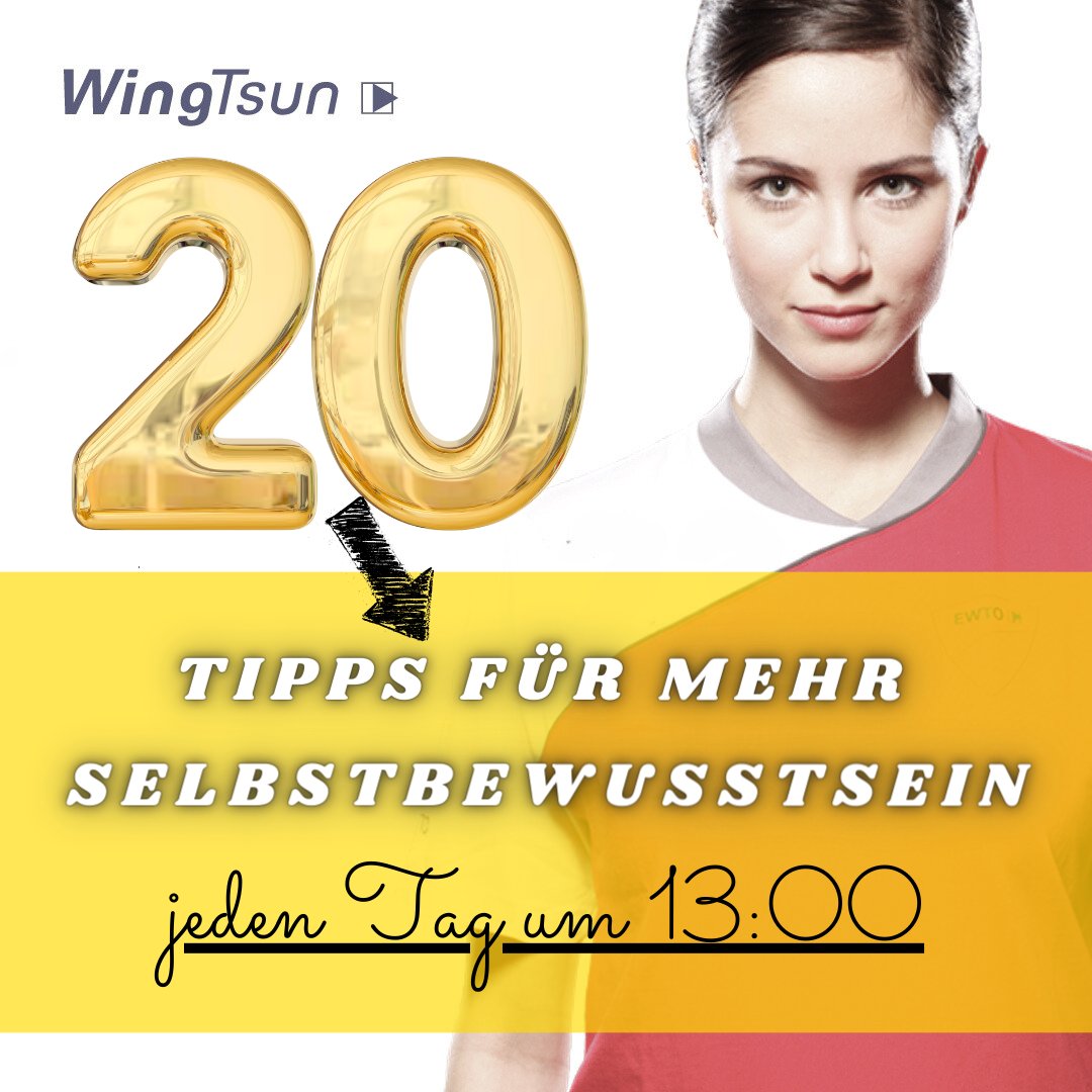 Entdecke 20 Tipps zum Thema #Selbstbewusstsein 💪! Jeden Tag um 13 Uhr posten wir einen Tipp, um dein Selbstbewusstsein aufzubauen &amp; zu steigern. Bleib dran! 😃 #Selbstvertrauen #Persönlichkeitsentwicklung