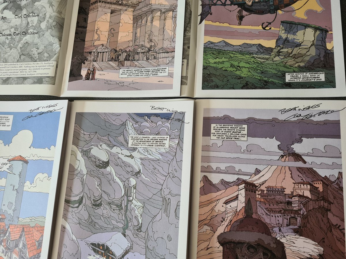 ONLINE BIDS CLOSE 23.59 THIS THURSDAY
Missed the stream last night. Here's the Highlights and photos of what's been added to the charity auction.
Mystery Item (#16) The full set of 5 Thrud the Barbarian comics in  near mint condition. Signed by Carl Critchlow.