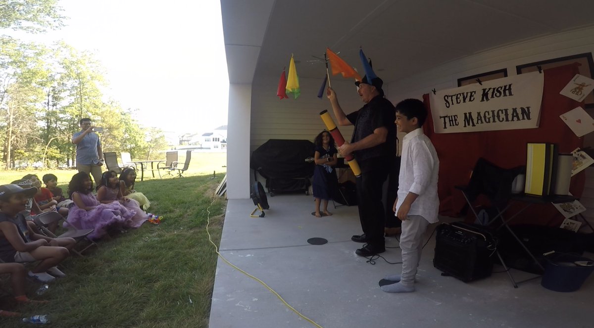 Command performance Birthday Party Magic Show for Riva’s Princess Party in Aldie, Virginia 🎩🐇 

#magician #magicshow #familyshow #magictricks #stevekishmagic #fairs #festivals #ashburnva #loudouncountyva #loudouncounty #virginia #maryland #washingtondc #aldie