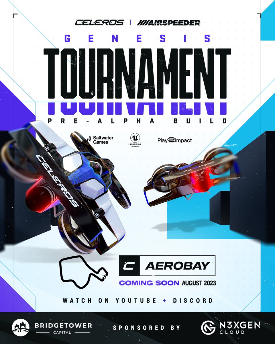 The Aero Bay Genesis Tournament is coming! Prepare for a heart-pounding battle as top drivers compete in time trials on our Pre-Alpha Prototype.

Only one pilot will emerge victorious and claim the title of Aero Bay Genesis Champion 🏁🏆

Join our Discord: discord.gg/celeros
