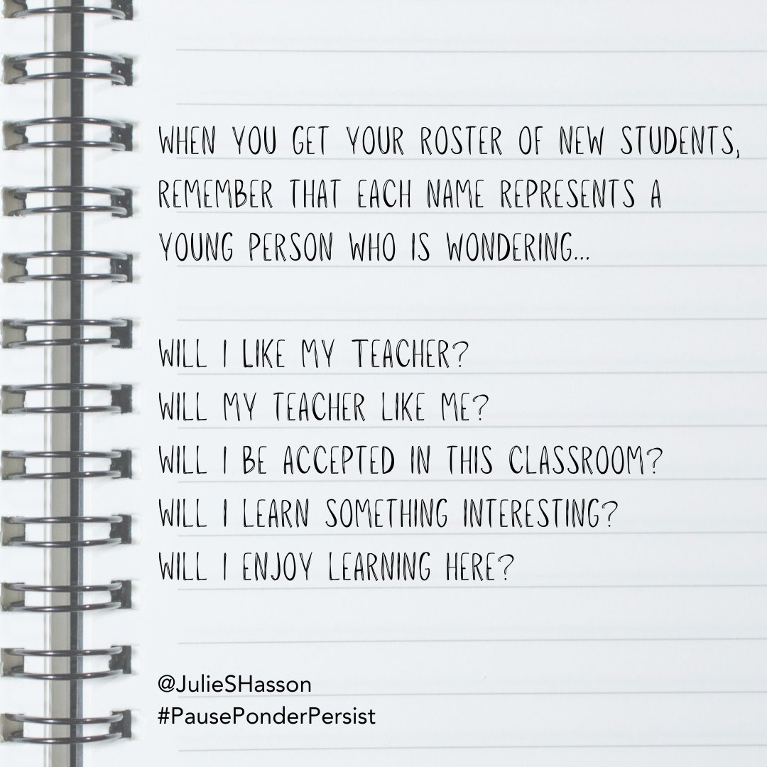 JulieSHasson's tweet photo. I love the hope and excitement of a new school year, and I always try to remember what it felt like to be a student. Wishing you (and your students) the best year yet!
#education #k12 #backtoschool #teachers #pauseponderpersist https://t.co/Qf1J5KM3Az