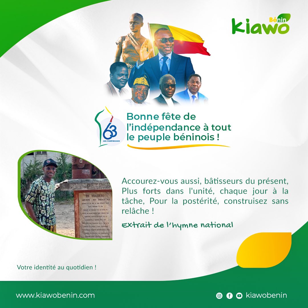 HoudoEric's tweet photo. Quand partout souffle un vent de colère et de haine,
Béninois, sois fier, et d'une âme sereine.
#IndependanceDay #BeninRevele #kiawobenin #oddtv https://t.co/U5Vkl3NzCn