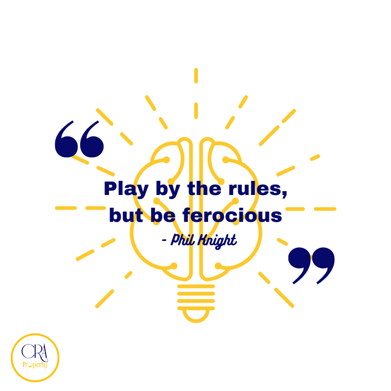 CRA_Property's tweet photo. “Play by the rules, but be ferocious.” – Phil Knight

#inspirationalquotes #propertyinvestor #PhilKnight #cra_property #beferocious https://t.co/urJstVf37X