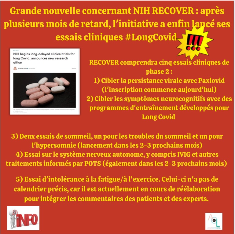 🚨Où sont les essais cliniques en 
France pour le #CovidLong⁉️ 🇫🇷 

#ResearchLongCovid #treatLongCovid
#Urgencetraitement ❗️ @aur_rousseau
