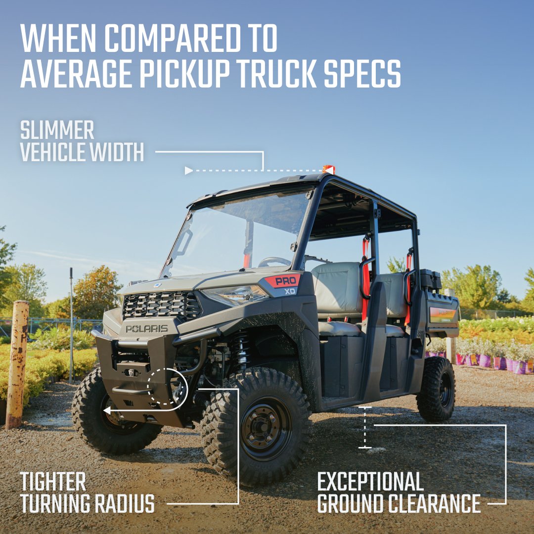 ELTCustomerSrvc's tweet image. Looking for a vehicle that hits the sweet spot for most job needs? Park the pickup, forgo the golf cart, and turn to the unmatched versatility and performance of Pro XD.

#EasternLiftCommercialandConsumerVehicles #PolarisCommercial #ProXD