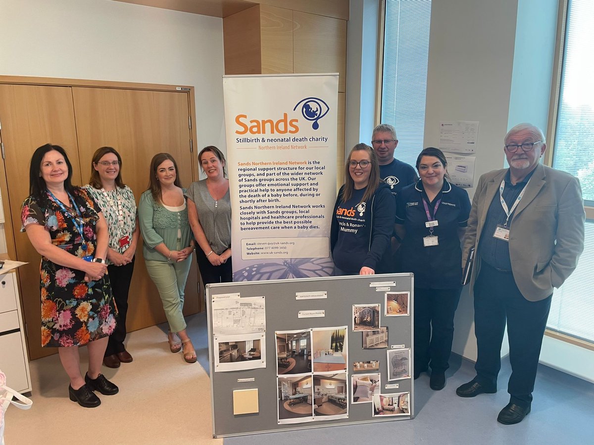 WesternHSCTrust's tweet photo. Our Chair, Dr. Tom Frawley recently visited the South West Acute Hospital to meet with our maternity staff and members of Sands NI to hear about the latest progress of the new ‘forget me not’ bereavement suite.

Read more ▶️ https://t.co/1ui2cMamKS https://t.co/5tKnoVGh7T