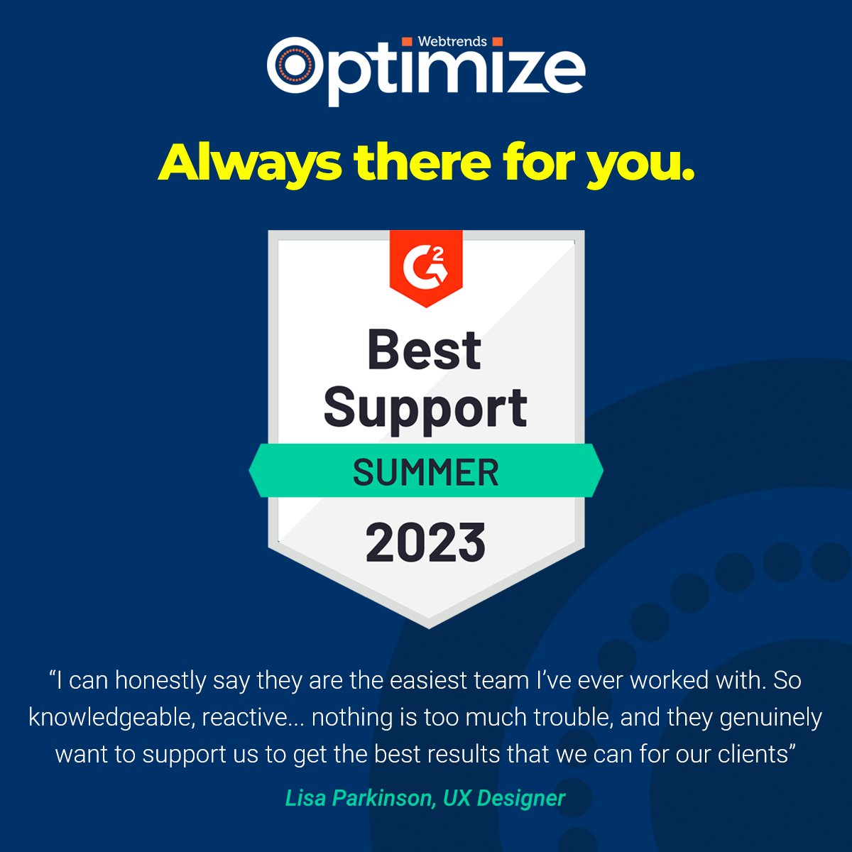 Webtrends Optimize tweet media