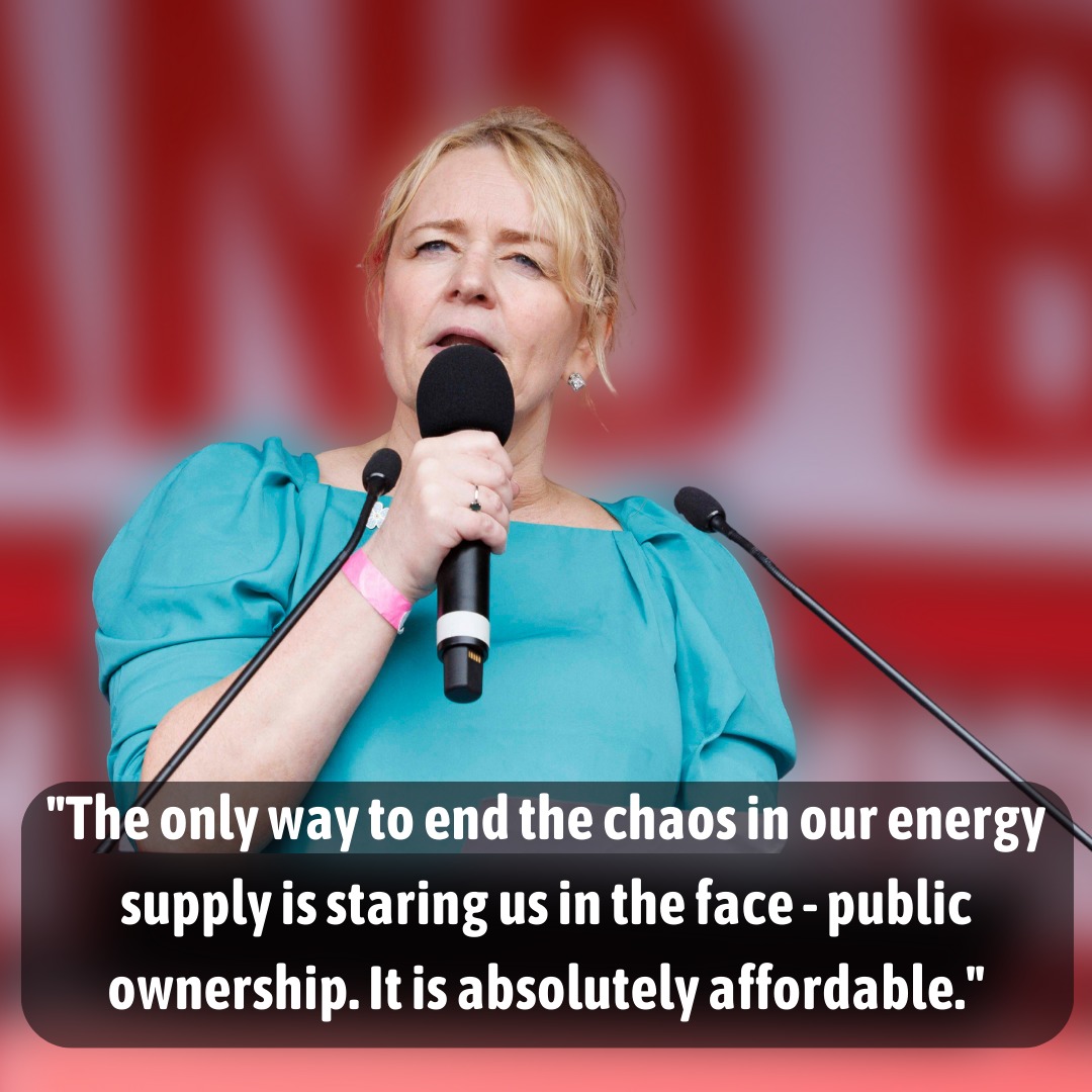 UniteSharon's tweet photo. 📢British Gas’ owner Centrica has reported its highest ever first half year profits, raking in almost £1 billion.

We need to stop dancing around our handbags and grasp the nettle. The only way to end the chaos in our energy supply is staring us in the face – public ownership. https://t.co/l6d5IEGQte