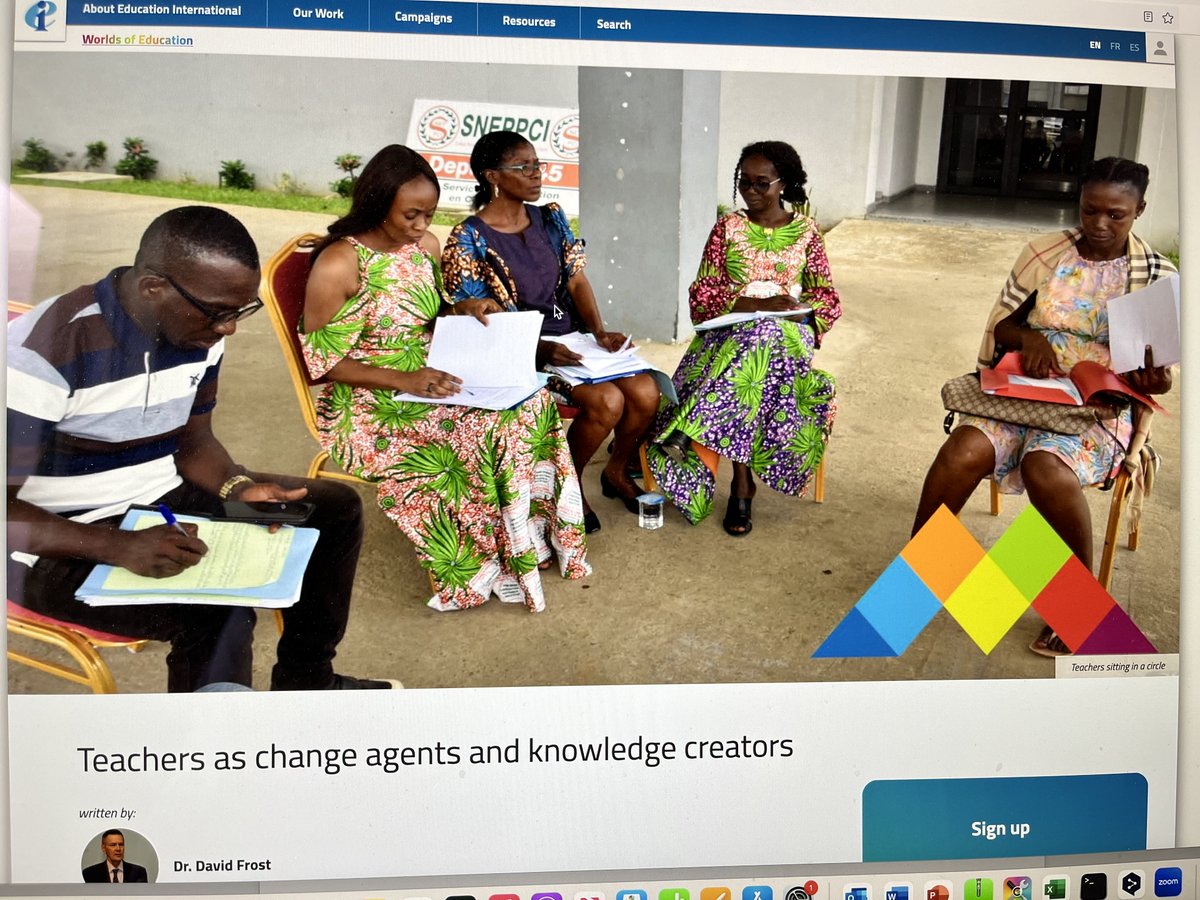 Education International’s online journal, Worlds of Education, currently features an inspiring piece by David Frost – ‘Teachers as change agents and knowledge creators’. ei-ie.org/en/item/27866:…