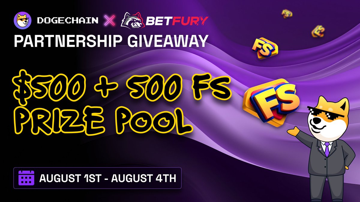 Shibes, check out this #giveaway with our partners over at <a href="/betfury_gaming/">BetFury</a> to celebrate the recent integration of $DC 🎁

📆 08/01/23 to 08/04/23 
💰 Prize pool is $500 + 500 Free spins!
🤩 10x lucky winners 

Participate here: 
app.questn.com/quest/80059846…

▻ Be registered on