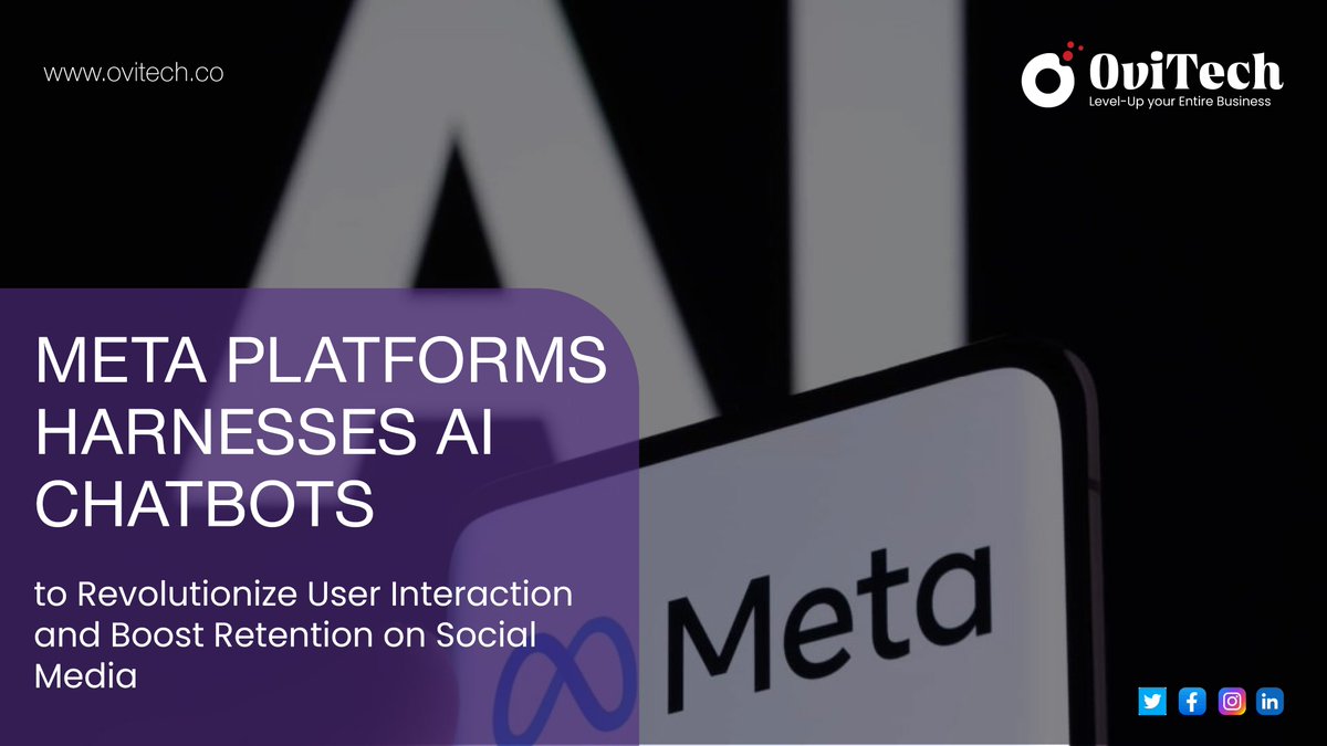 ovitechglobal's tweet image. Meta Platforms plans to launch AI chatbots on its social media platforms, emulating human-like conversations to enhance user engagement.
linkedin.com/feed/update/ur…

#MetaChatbots #AIpoweredChatbots #OviTech