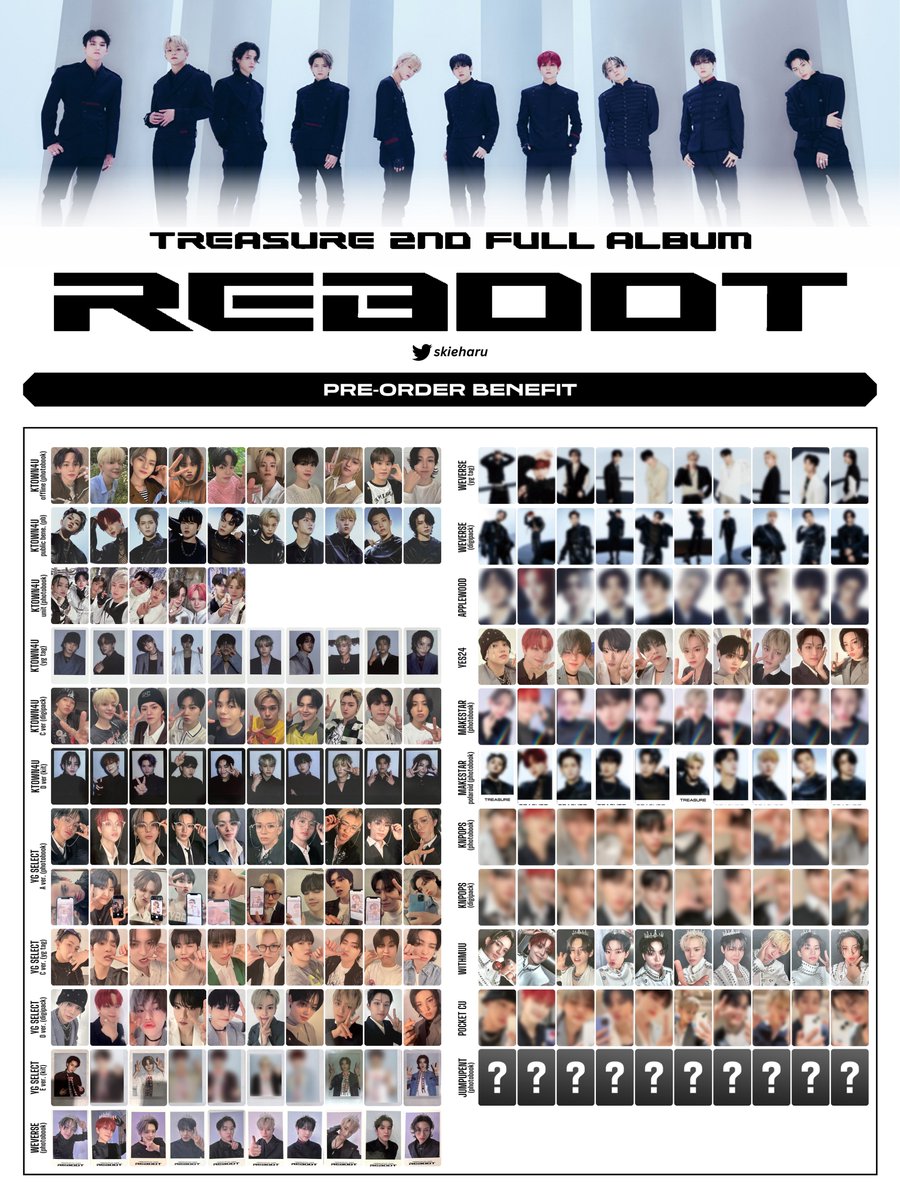 TREASURE REBOOT PRE-ORDER BENEFIT TEMPLATE [UPDATED AS OF 08/01