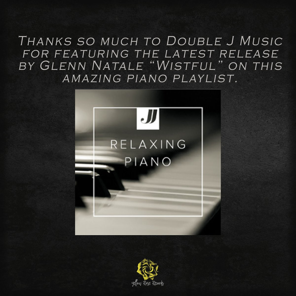 Thanks so much to Double J Music for featuring the latest release by Glenn Natale “Wistful” on this amazing piano playlist. Check it out here: open.spotify.com/playlist/0OOZz… @dbljmusic @natale_glenn