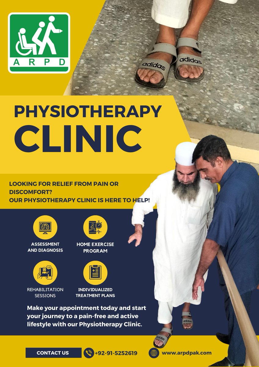 HHCSARPD's tweet photo. Daily Activity
Rehabilitation (Physiotherapy)
ARPD
#arpd #physioterapy #peshawar #rehabilitation #SkillsForLife #skills
A post-operative (Disc Herniation L4-S1) patient progressing to rehabilitation through gait training under the supervision of Mr. Zaid Alam (Physio Tech) https://t.co/76feOLkiXW