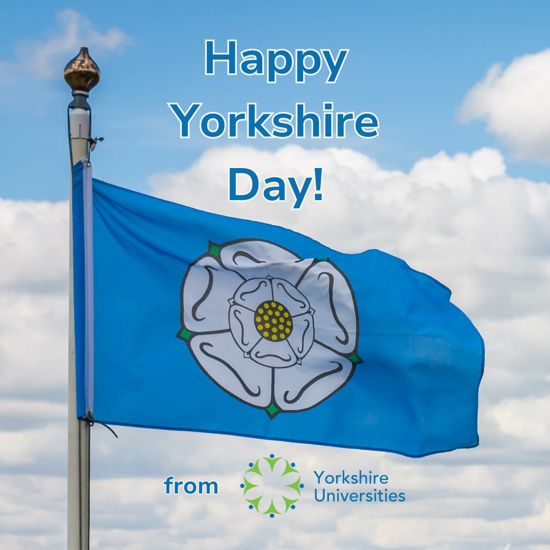 YorkshireUnis's tweet photo. Happy #YorkshireDay2023! We're so proud to have such exceptional institutions and graduates in #Yorkshire!

@leedsbeckett @UniofBradford @sheffhallamuni @HuddersfieldUni @UniversityLeeds @sheffielduni @UniOfHull @LeedsArtsUni @LeedsMusicDrama @LeedsTrinity @UniOfYork @YorkStJohn https://t.co/ic6aRraIVh