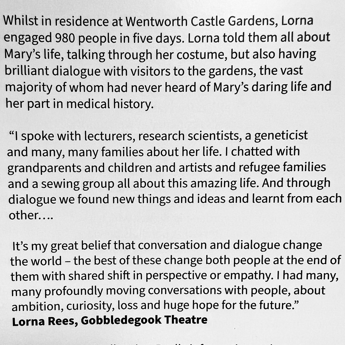 Our Encounters project has been featured in this brilliant (and very moving) book about how Barnsley made it - or is making it - through the pandemic. Thanks to our ace team, especially to @jannyrobinson1 at @barnsleymuseums #wentworthcastlegardens #herstories #thisbarbie