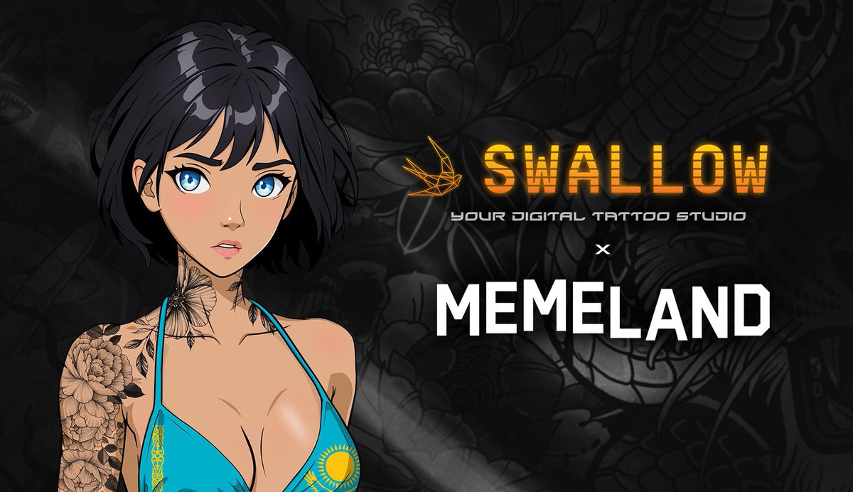 SWALLOW (@swallow_digital) on Twitter photo It’s official! 
SWALLOW is collaborating with <a href="/Memeland/">Memeland ❤️ Memecoin</a> 🤝
👇 It’s official! 
SWALLOW is collaborating with <a href="/Memeland/">Memeland ❤️ Memecoin</a> 🤝
👇