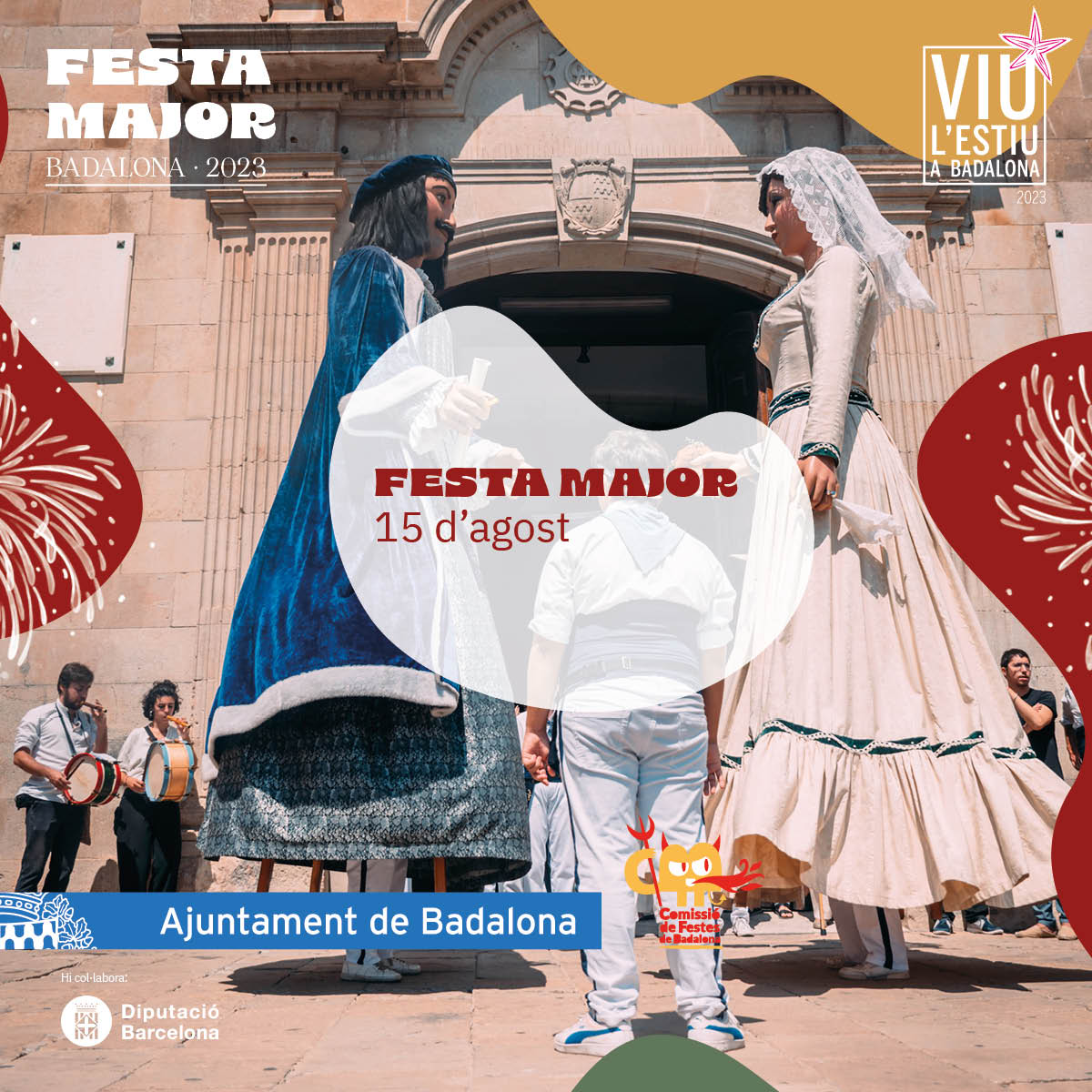 Dimarts 15 d'agost a #Badalona celebrem la #FestaMajor2023!

✨ Gaudeix d'actes de cultura tradicional l i popular, del Bany de Bèsties i dels concerts de Xarop de Canya, @LaFumigaBand i <a href="/figaflawas/">Figa Flawas</a> i <a href="/akajuuuu/">Julieta</a>!

👉 Més info a l'Agenda Cultural: agendacultural.badalona.cat/esdeveniment/1…