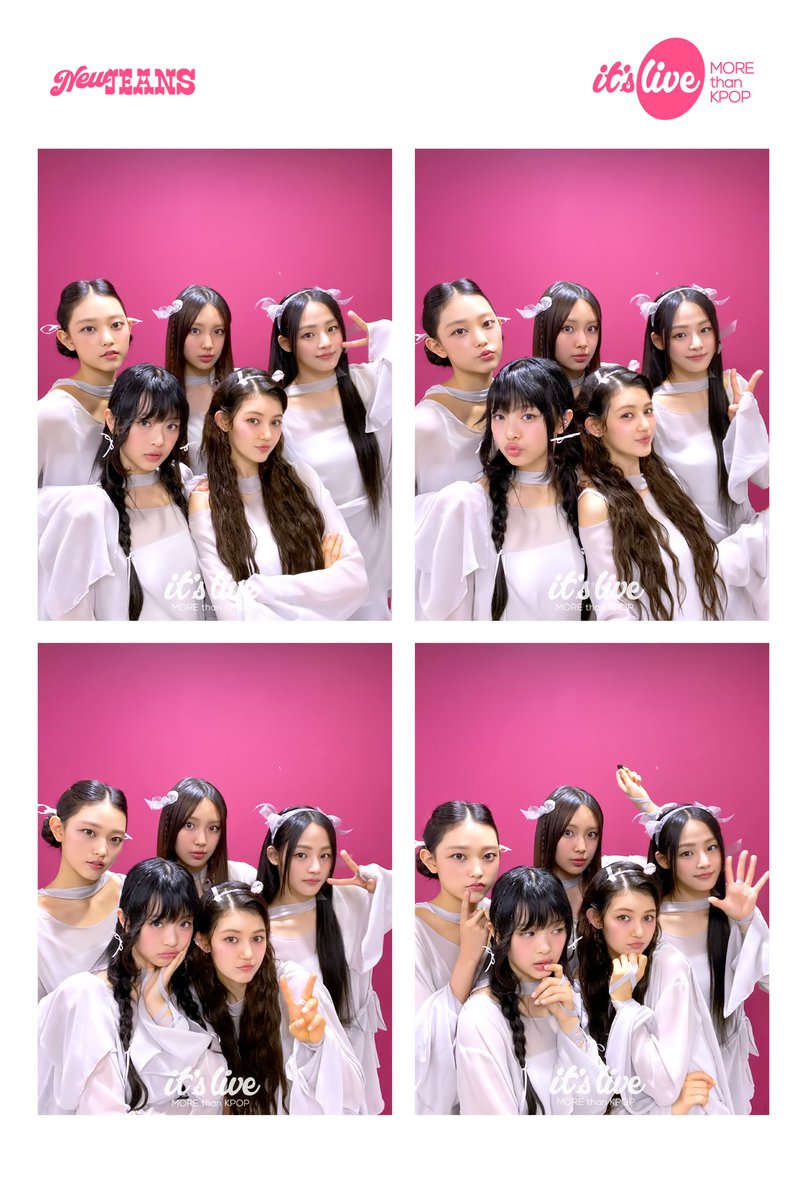 Mengambil beberapa swafoto, spesial untuk Bunnies! Kami, dalam pakaian untuk penampilan “Cool With You” terlihat sangat magis, bukan begitu? Aku harap Bunnies menyukai penampilan spesial kami di [it's Live] hari ini. ʚɞ ⁺˖ ⸝⸝