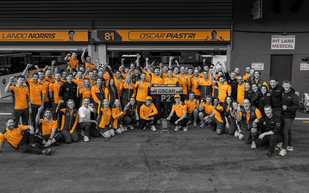 McLarenF1's tweet photo. Team Papaya! 🧡

#BelgianGP 🇧🇪 https://t.co/Rv2D2J64BU