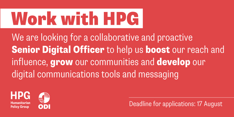 🚨 We're hiring! 🚨

HPG is looking for a Senior Digital Officer to support us in delivering even more impact with our work, to create and grow communities of interest as well as target our research and evidence at those who need it most.

Apply here: isw.changeworknow.co.uk/odi/vms/e/care…