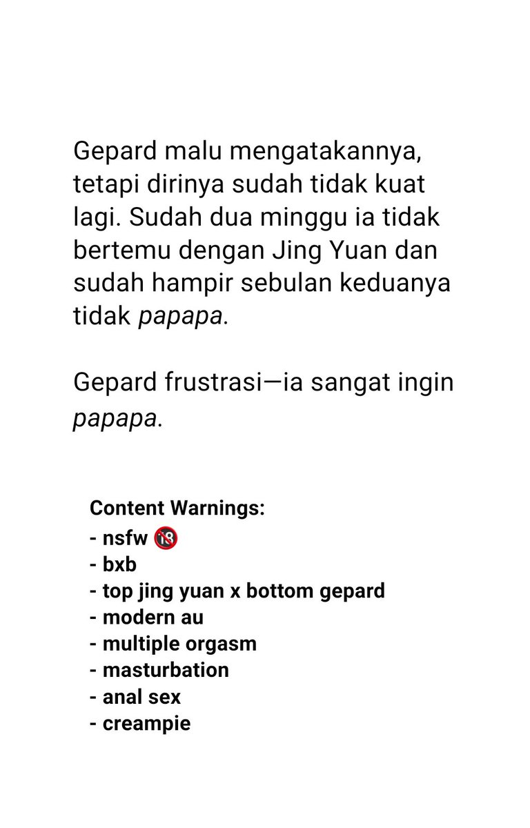risaiton's tweet photo. #JINGPARD 
↳ #botigeppie 

nsfw 🔞
bhs indonesia
requested by @breedhiyori 

🔗 https://t.co/VI3KGaeJLZ https://t.co/gSwUbKuzeL
