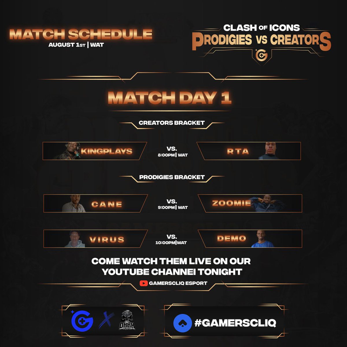 📅 Mark your calendars and join us for the live-streamed matches packed with intense gameplay, jaw-dropping skills, and unexpected twists! 🚀 tonight by 8PM. Don't miss a moment of the action - make sure to subscribe to our YouTube and hit the notification bell to stay updated!
