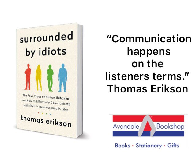 avonbookshop's tweet photo. Surrounded by Idiots : Thomas Erikson
#selfawareness #personalitycheck https://t.co/S7VAybMUgt
