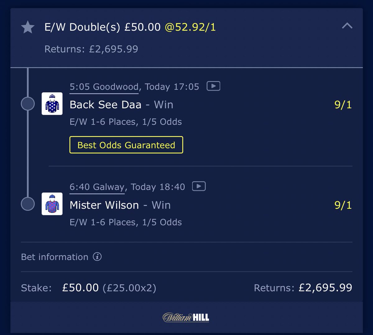 AdamLewisSport's tweet image. GOODWOOD &amp;amp; GALWAY 
Each way double !!

If this wins £500 to 1 random person who likes and RT this post