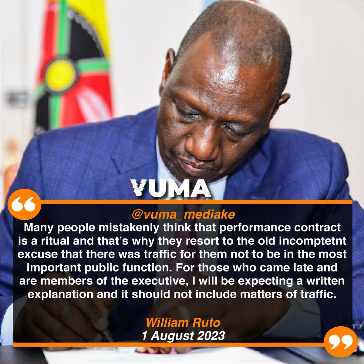 vuma_mediake's tweet photo. President Ruto demands written explanations from CSs who were late for the signing of performance contracts at State House.
#Aisha #Jumwa
#Cabinet #Secretaries
#Rose #Muhando
#Kithure #Kindiki https://t.co/0r0Xwp75nK