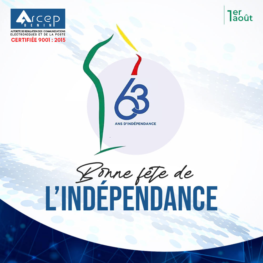 arcepbenin's tweet photo. Bonne Fête de l'indépendance au peuple Béninois !

#Fêtedelindépendance
#ARCEPBENIN https://t.co/LfvKBOMX8t