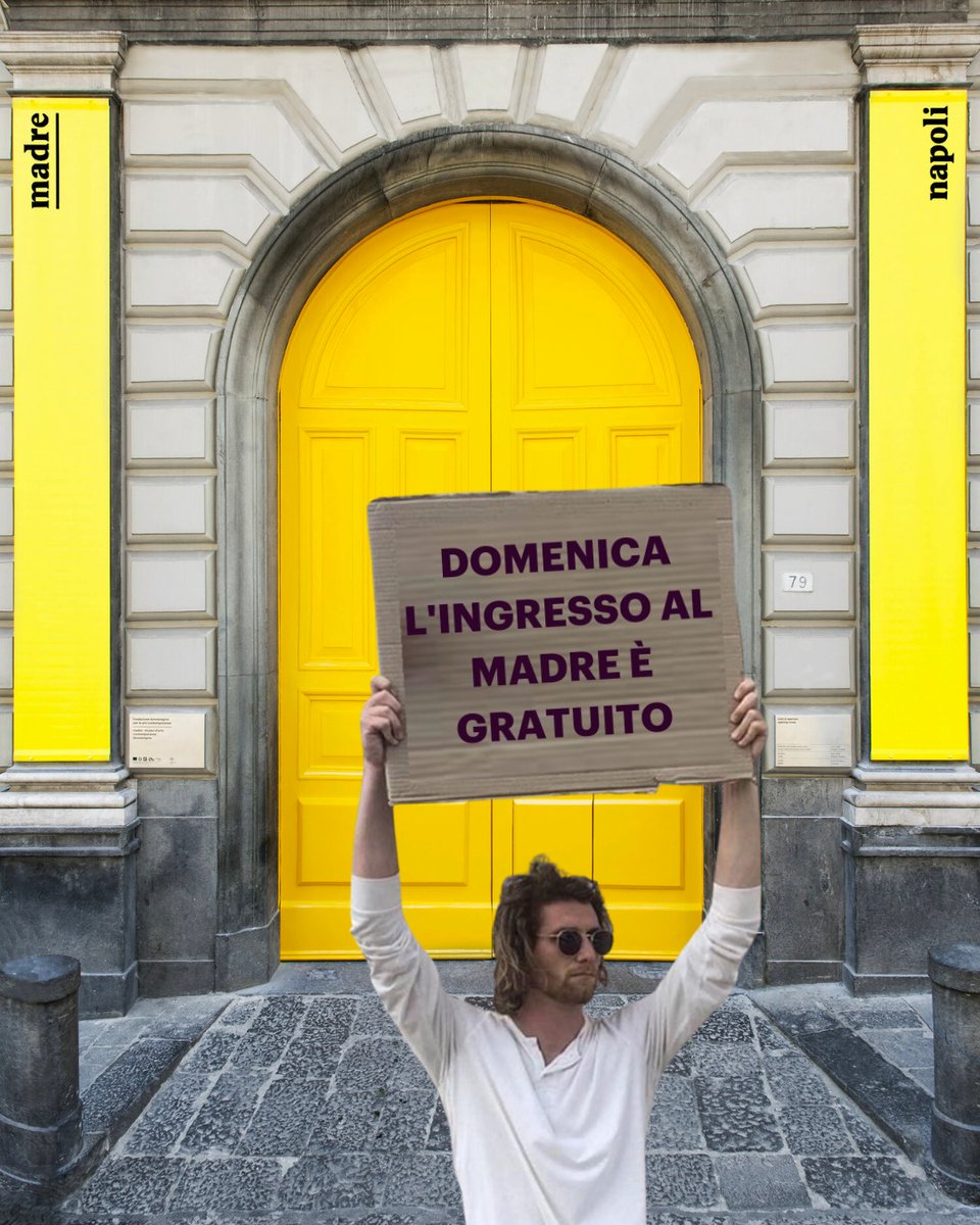 • e come ogni prima domenica del mese... 💛 • Domenica #6agosto l'ingresso al Madre è gratuito per tutti! In occasione della #domenicalmuseo sarà possibile visitare il museo e le mostre in corso gratuitamente. P.S. Non dite che non vi abbiamo avvisati.