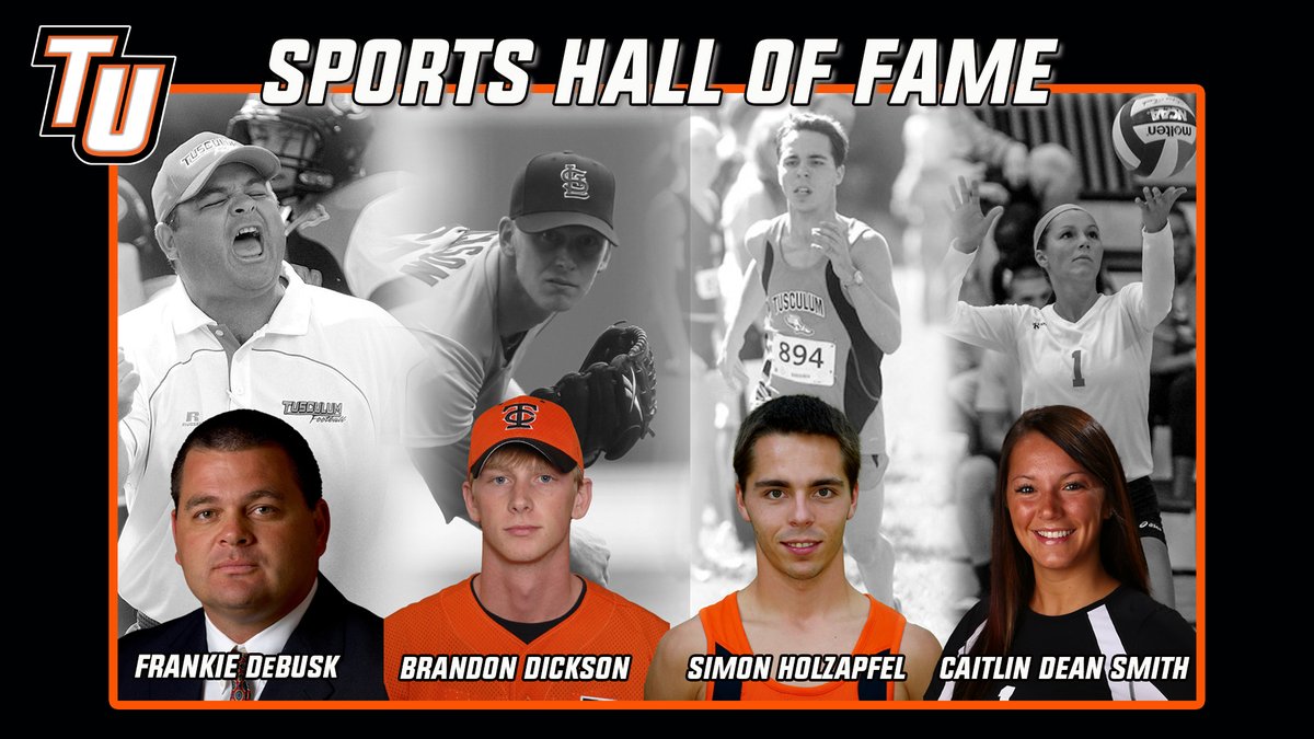 Congrats to our 2023 <a href="/Tusculum_Univ/">Tusculum University</a> Sports Hall of Fame Class: <a href="/TusculumFB/">Tusculum Football</a> Frankie DeBusk; <a href="/TusculumBSB/">Tusculum Baseball</a> Brandon Dickson; <a href="/tusculumxctf/">Tusculum XC/T&F</a> Dr. Simon Holzapfel; <a href="/TusculumWVB/">Tusculum Women's Volleyball</a> Caitlyn Dean Smith. They will be honored SHOF Weekend on Nov. 4
Full Story: tusculum.prestosports.com/general/2023-2…