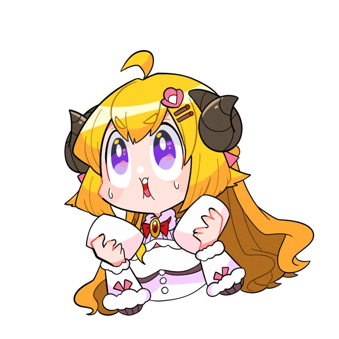  文字なし版と背景透過です#anyatelier #つのまきあーと 
