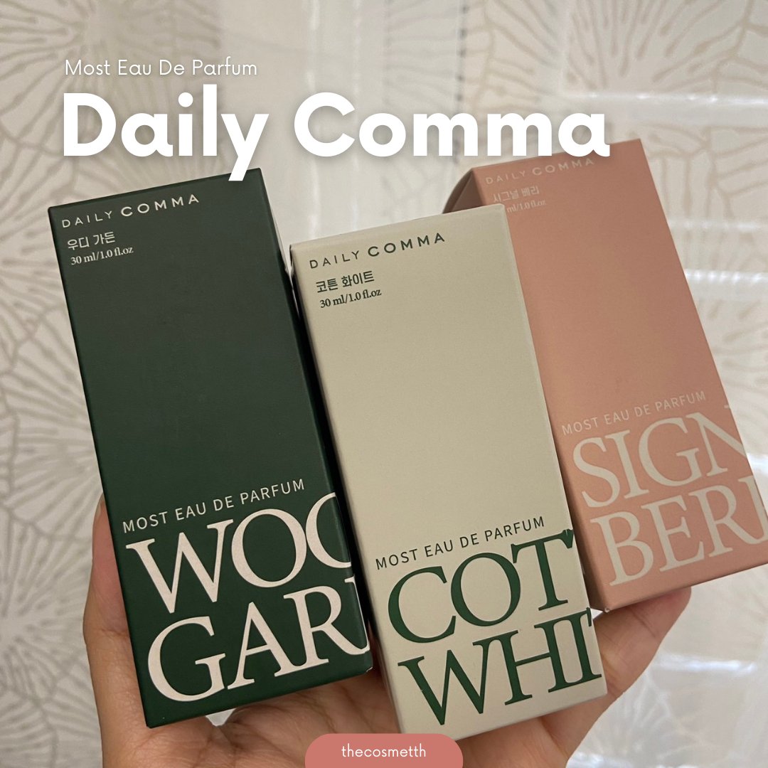 TheCosmetTH's tweet photo. 📌#พร้อมส่ง ค่าส่งฟรี       
Daiso Korea x Daily Comma Eau de Parfume 30ml           

#DailyComma  
- cotton white / woody garden / signal berry
- vanta wood / natty blue       

ราคาเพียง 199.-            

#ใช้ดีบอกต่อ #น้ำหอมเกาหลี #น้ำหอม #HowtoPerfect #cosmetอยากขาย https://t.co/r5atbn4LqS