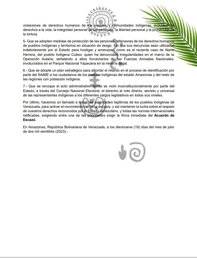 olnarortizBare's tweet photo. @RelatorDd 
@UN4Indigenous 
@onuvenezuela 
@CIDH 
@DESCA_CIDH 
@un_indigenous 
@ForoPenal 
@survivalesp 
@AmnistiaOnline 
@SOSOrinoco 
@ISHR_esp 
@ecopoliticave 
@miguelhotero 
@CRDLatin 
@NTN24 
@EVTVMiami 
@MinpublicoVEN https://t.co/iAd8Jm42tJ