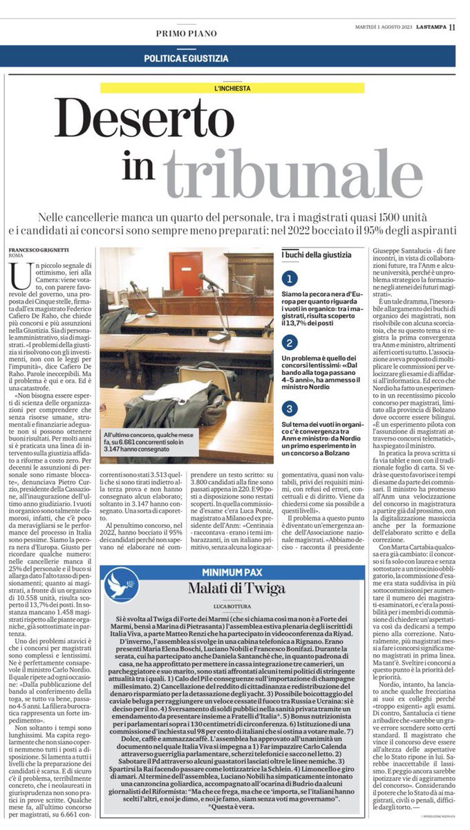 Avv_E_Ferraro's tweet photo. 🇪🇺 #PNRR
🗄️ #ufficiodelprocesso
Eppure era il governo dei migliori...
Da sempre, l'unica soluzione è aumentare i numeri del personale e della magistratura.
Il resto è inutile, se non dannoso.
✅ #riforme
⚖️ #Giustizia https://t.co/rMEtVmYO55