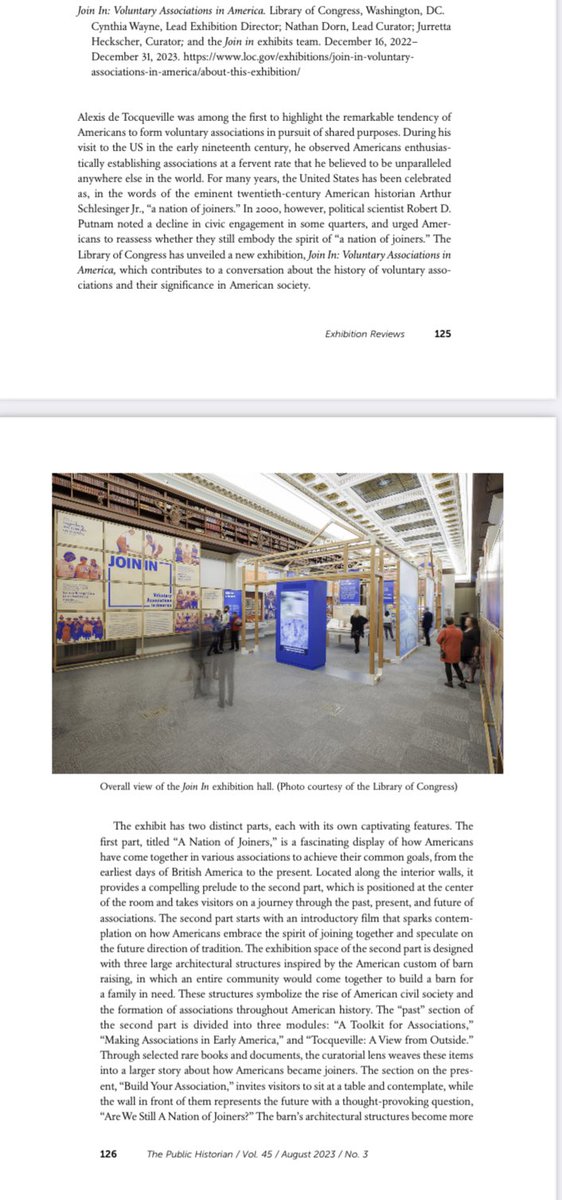 #TPHJournal <a href="/NCPH/">NCPH</a> and <a href="/ucpress/">University of California Press (is on Bluesky)</a> I am so thrilled to have my exhibition review of “Join In: Voluntary Associations in America” published in The August issue of TPH. Heartfelt thanks to @LeighMuncy for invaluable guidance and <a href="/NathanDorn_DC/">Nathan Dorn</a>, @Greeneland for your sincere support.