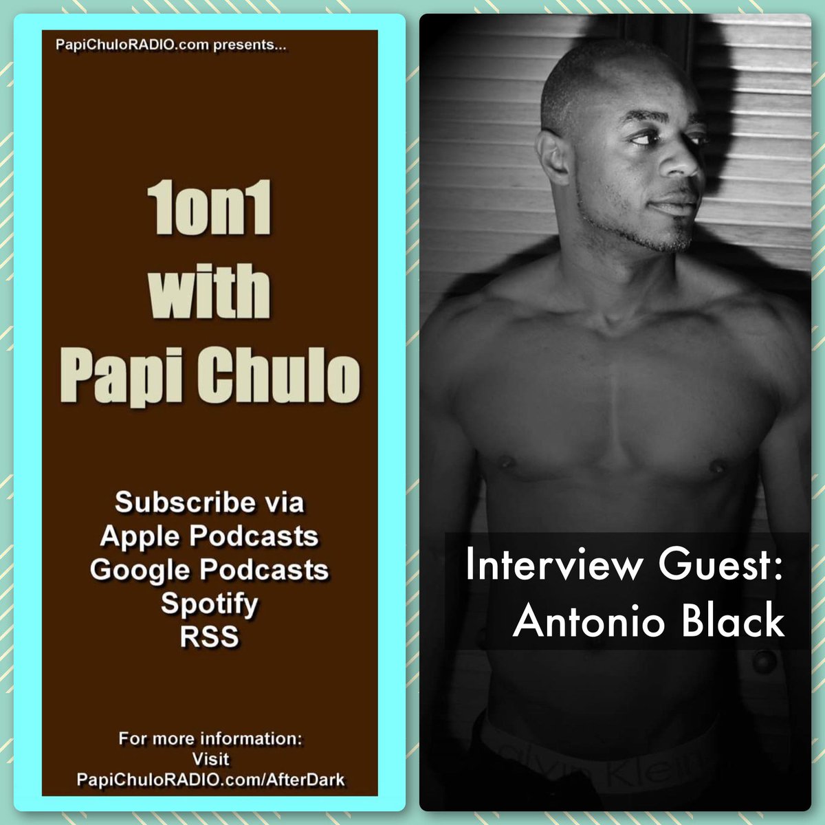 PapiChulo1on1's tweet photo. 📢 The 50 MOST DOWNLOADED #1on1WithPapiChulo Podcasts in 7/23 ✨

8. @antonioblackxxx/@antonioblackx [Interview Debuted August 13, 2014]

Apple Podcasts: https://t.co/FRmWze8e3p
Google Podcasts: https://t.co/vNDiT3FhZ0
Spotify: https://t.co/W4mPYK364Y
RSS: https://t.co/sAQKKGRVF9 https://t.co/zlDNPIrckA
