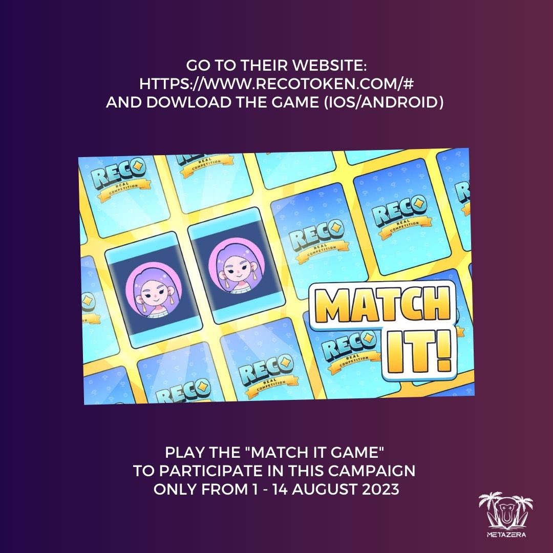 RecoTokenGlobal's tweet photo. 🎉 Exciting Event Collab Announcement! 🎮🔥

Join our special collaboration with @exoticprobos! 🤝 Play the "Match It" game on Reco Token and get 100% cashback for buying their exclusive NFTs! https://t.co/dQEOLN64v1