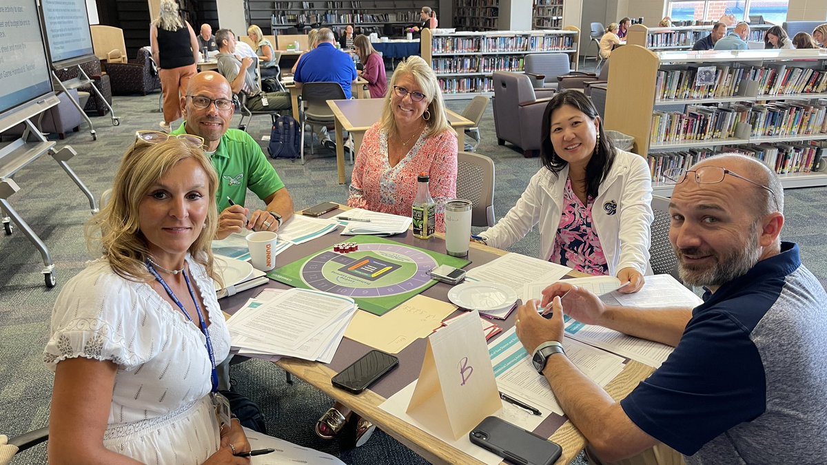 SpringFordASD's tweet image. Our Leadership team just started @WestEd’s Leading Professional Learning: Building Capacity for Sustained Practice professional development simulation. Or, in other words, the greatest combo of Life and Monopoly for education.