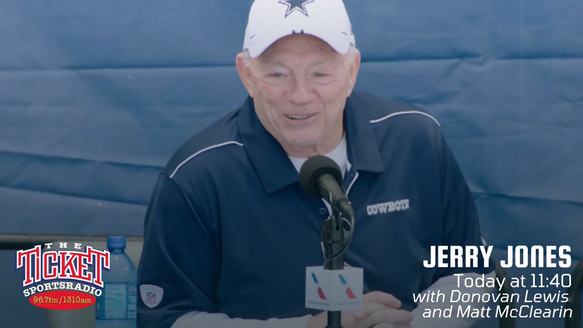 dfwticket's tweet image. Make plans to be by the channel. Cowboys owner Jerry Jones will be on The Ticket with @GreatDonovan and @McMattRadio at 11:40 today