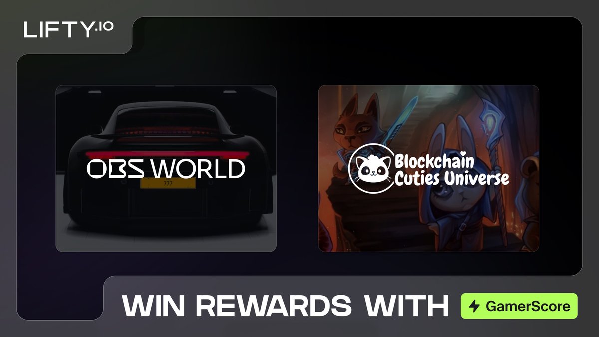 Lifty (@lifty_io) on Twitter photo Hey there🫡 Hope you didn't miss out on the cool raffles, 'cause some are over!
Dig into the event page, connect with your GamerScore, and reveal your luck:
🔹 5 OBSW Number Plate NFTs from <a href="/obsworldio/">OBS World</a> lifty.io/events/274
🔹20 Cutie NFTs from <a href="/BlockchainCutie/">Blockchain Cuties Universe #PlayToEarn #NFT Game</a> Hey there🫡 Hope you didn't miss out on the cool raffles, 'cause some are over!
Dig into the event page, connect with your GamerScore, and reveal your luck:
🔹 5 OBSW Number Plate NFTs from <a href="/obsworldio/">OBS World</a> lifty.io/events/274
🔹20 Cutie NFTs from <a href="/BlockchainCutie/">Blockchain Cuties Universe #PlayToEarn #NFT Game</a>