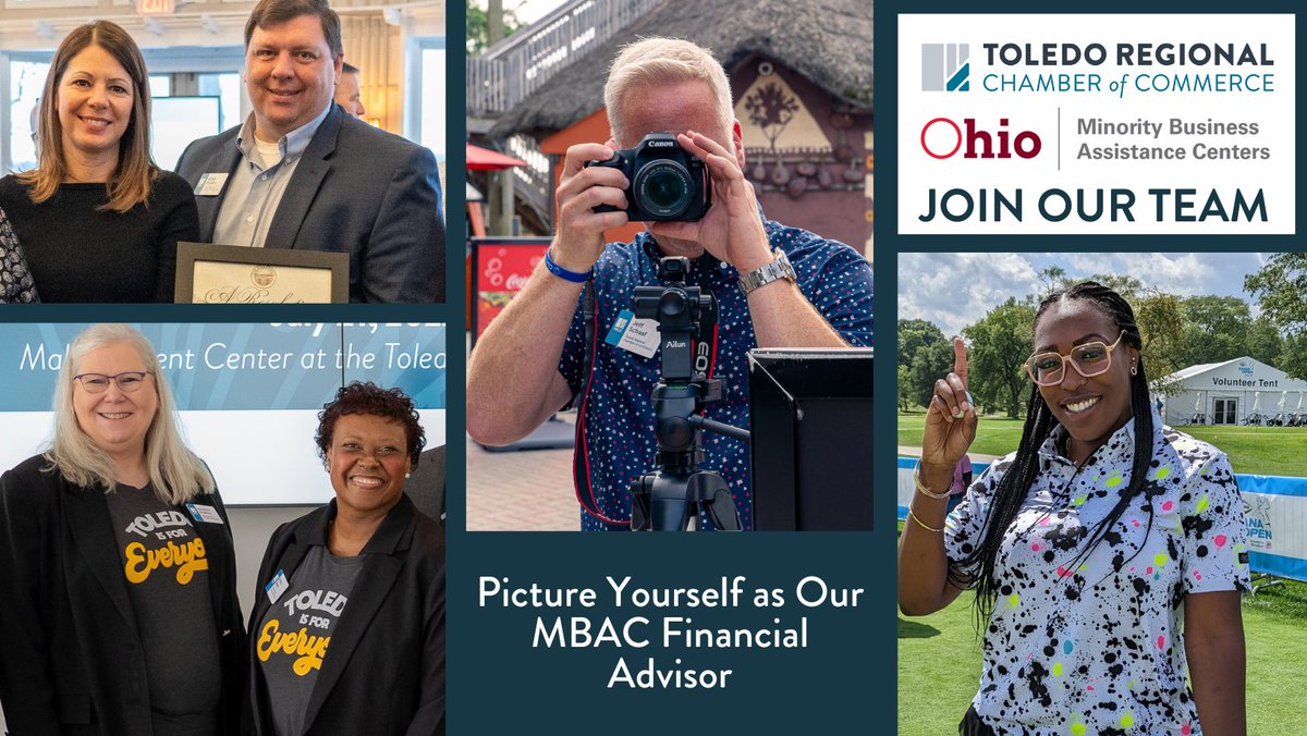 Are you a numbers person AND a people person? The Northwest Minority Business Assistance Center (MBAC) at the Toledo Regional Chamber of Commerce is looking for a Financial Advisor. Learn more and apply by 5pm today here: bit.ly/3KvsezZ