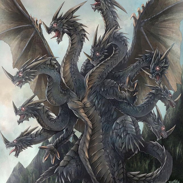DemonKingGrim's tweet photo. A gargantuan Hydra with 9 heads swayed searching, what do you do? #OpenRP https://t.co/KHkOekkrh5